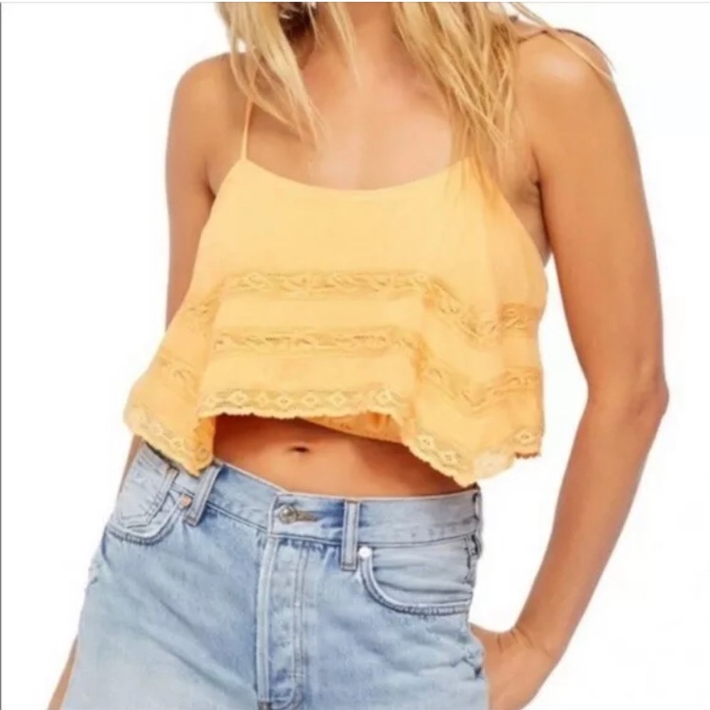 NWT Free People Home Again Crop Cami Boho Tank